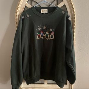 Christmas sweatshirt with bling XL